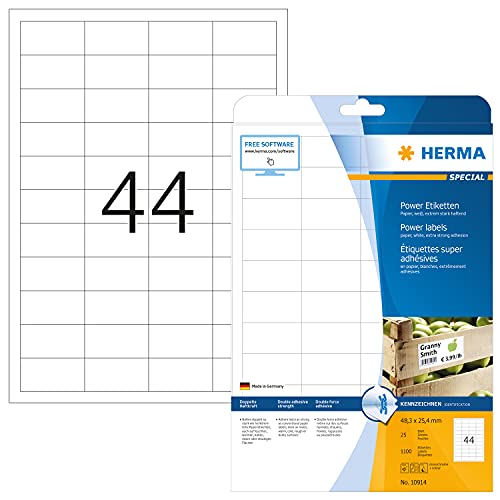Herma Labels white 105x38 SuperPrint 1100 pcs. HERMA - Papel de impressora e copiadora - branco, 1100 peças, 105x38mm