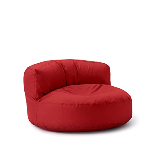 Sofá LUMALAND Puff Redondo Grande (Vermelho - Espuma - 90x50cm) Lumaland - Conjuntos de móveis - espuma, ergonômico, confortável, 90x50cm
