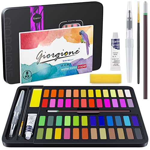 Conjunto de Águascoloridas BAOLZUN (48 Unidades) Baozun - Kits de desenho e pintura - 48 cores, pincel, esponja, acquarela