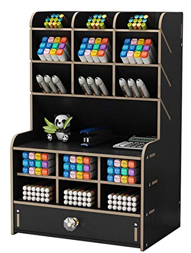 Organizador de Secretária RACK B16 Preto Mnkyer - Organizadores de mesa - 8.2x5.9x10cm, MDF, preto, 15 kg