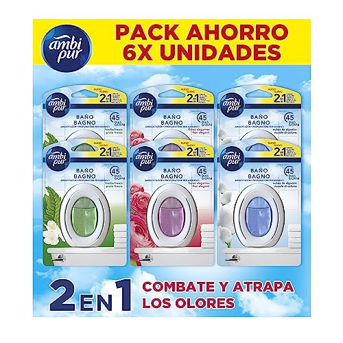 Ambientador AMBIPUR Casa para Banho (8x45 dias) Flor Elegante Procter & Gamble - Aromatizadores de ambiente - ambientador, flor elegante, 8x45 dias