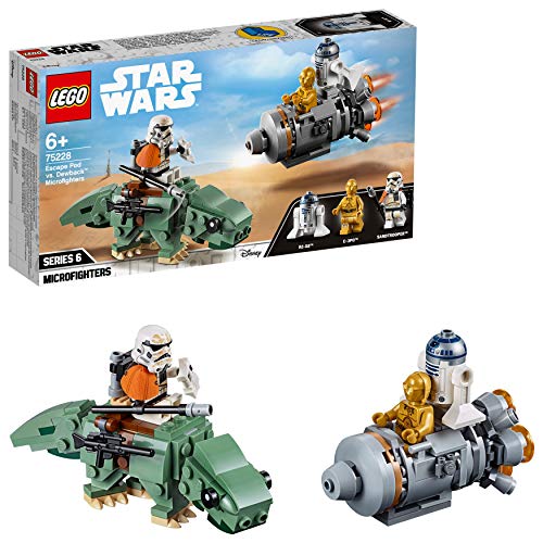 LEGO Star Wars Microfighters - Capsule of Escape vs. Dewback (Idade Mínima Recomendada: 4 anos) LEGO - Blocos de encaixe - lego, star wars, microfighters, capsule of escape, dewback, c-3po, r2-d2, sandtrooper