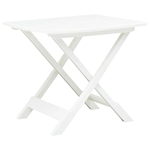 Mesa de Jardim VIDAXL Dobrável (Branco - Polietileno - 79 x 72 x 70 cm) Progarden - Móveis de exterior - dobrável, polietileno, 79x72x70cm