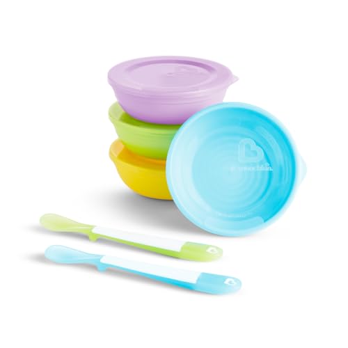 Conjunto de Tazas com Tampa e 2 Colheres MUNCHKIN (4 Unidades) Munchkin - Utensílios de mesa - tazas, tampa, colheres, bebé