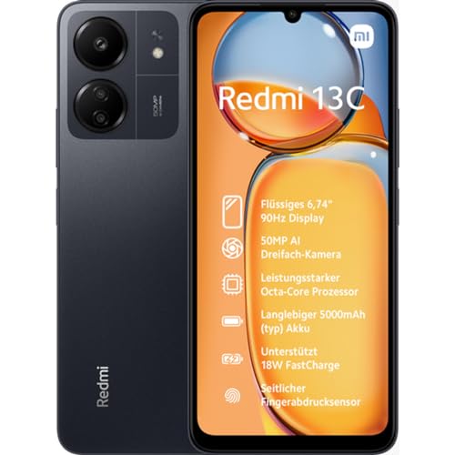 Smartphone XIAOMI Redmi Note 13 (6.67'' - 6 GB - 128 GB - Preto) Xiaomi - Telemóveis - smartphone, xiaomi, redmi note 13, 6.67 polegadas, 6 GB, 128 GB, preto