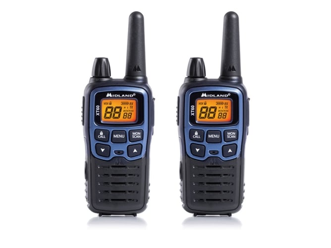 Walkie-Talkie MIDLAND XT-60 C1179 (93 Canais - Até 10 Km - Até 12h - Preto) Midland - Rádios bidirecionais - 93 canais, até 10 km, até 12h, preto