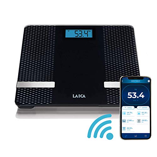 Balança Digital LAICA PS7002L (Peso máximo 180 kg) Laica - Utensílios de Cozinha - balança digital, cálculo composição corporal, peso máximo 180 kg, ios, android