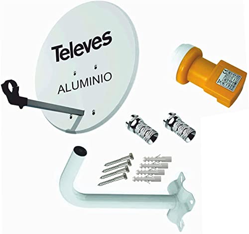 Antena Parabólica de Alumínio com Suporte para Parede T E L E V E S - Acessórios de antena - antena parabólica, alumínio, suporte parede