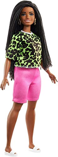 Boneca BARBIE Fashionista (Idade Mínima Recomendada: 3 anos) Barbie - Bonecas - 3 anos, saia brilhante, botas pretas, cabelo preto