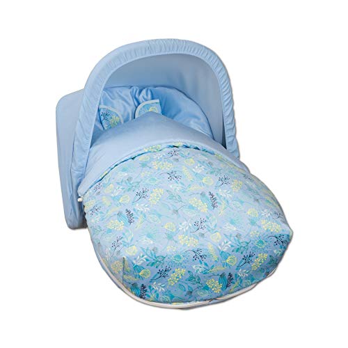 BabyLine Garden Blue Group 0 Unissex Sleeping Bag Babyline - Forros e sacos de transporte para bebês - mala de viagem, tecido, compatível BabyLine, peso 1.2 kg
