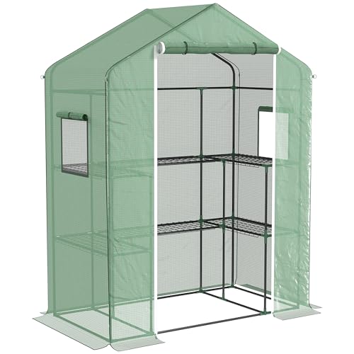 Invernadero Outsunny | 140 x 73 x 190 cm - Verde Outsunny - Estufas - 140x73x190cm, verde