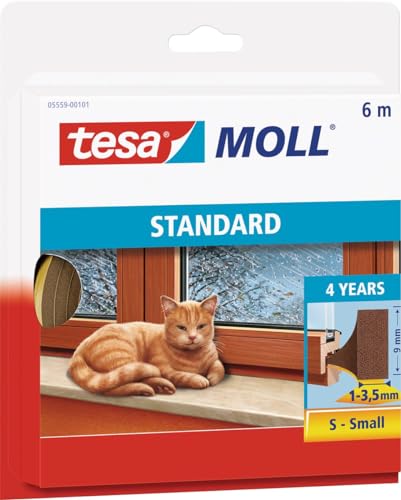 Fita calafetar portas e janelas 6m x 9mm castanha tesa TESA - Tiras de vedação e suprimentos para climatização - fita calafetar, portas, janelas, castanha, tesa