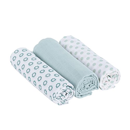 Cobertor de Cama LÄSSIG Little Chums (Verde - Algodão) Laessig GmbH - Fraldas de pano e mantas de bebê - cobertor, cama, verde, algodão
