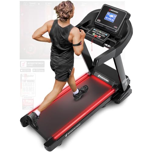 Passadeira de Corrida SPORTSTECH F37S (Preto - 1.6 km/h - 12 Níveis) Sportstech - Passadeiras de corrida - 12 níveis, 1.6 km/h, preto