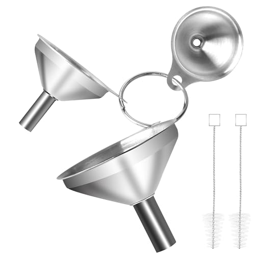 Conjunto de 3 Embudos de Cozinha com 2 Escovas de Limpeza VFANDV - Funis - 3 embudos, 2 escovas, limpeza