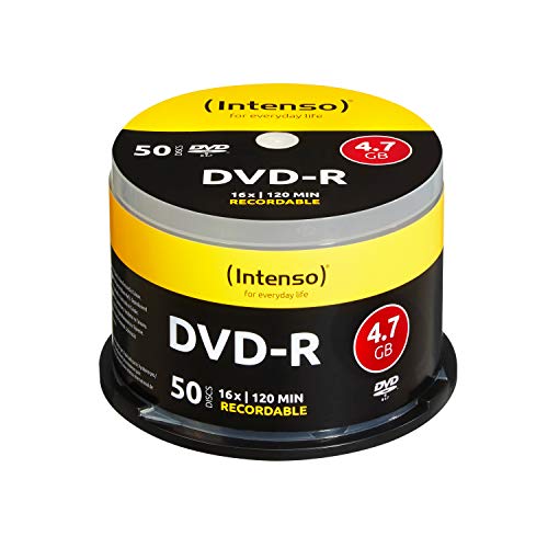 DVDs virgens INTENSO DVD-R 4.7GB, 16x 50 Intenso - Mídias vazias - 4,7 GB, 16x, 50 peças, 120 min