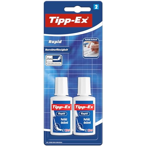 Tipp-Ex Rapid Correção 2 Unidades (Recondicionado Como Novo) Tipp-Ex - Líquidos corretivos - correção rápida, precisa, impressos, caneta