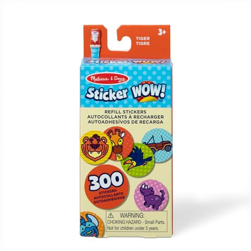 Autocolantes MELISSA & DOUG Sticker WOW! 300+ Melissa & Doug - Materiais de arte e artesanato - autocolantes, estampador, 300 peças, 3 temas