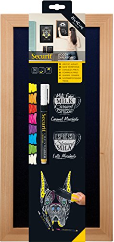 Quadro de Parede de Ardósia SECURIT WBWTE020 SECURIT - Quadros-negros - madeira, branco, 40x2x30 cm