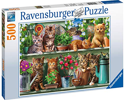 Puzzle RAVENSBURGER Cats on a Bookshelf (Idade Mínima Recomendada: 12 anos - 1000 Peças) Ravensburger Erwachsenenpuzzle - Quebra-cabeças de encaixar - 1000 peças, fixação por bordas, amovível, 12 anos