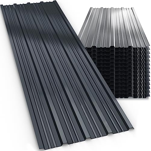 Painéis de Tecto 14X Trapezoidal 110 X 46 Cm 7M2 GALVANIZADO GARDEBRUK Gardebruk - Materiais de Construção Civil - galvanizado, ranhuras, resistente, 110 x 46 cm