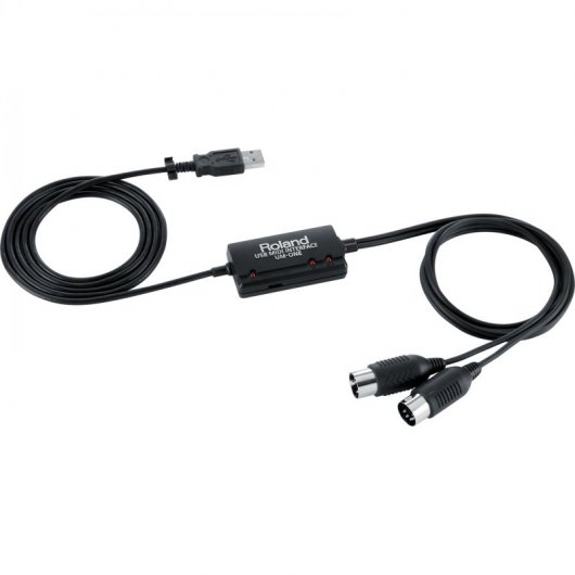 Roland Um-One Mkii Interface 1 Entrada 1 Saída Midi Roland - Componentes de áudio - 1 entrada, 1 saída, midi, fpt, baixa latência