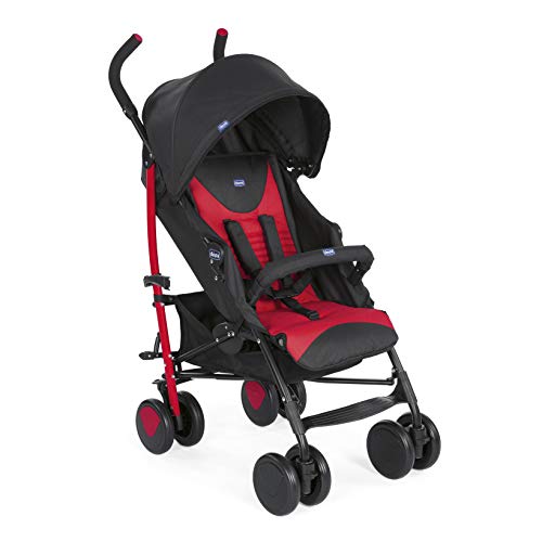Carrinho de Bebé Individual CHICCO Echo Vermelho (Recondicionado Como Novo) Chicco - Carrinhos de bebê - 0m+, rodas gravadas, encosto reclinável, barra antivórtice