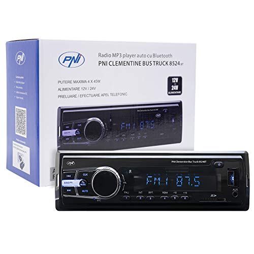 Autorrádio Pni Clementine Bus Truck 8524Bt PNI - Acessórios interiores de veículos a motor - am/fm, usb, microsd, 1 din