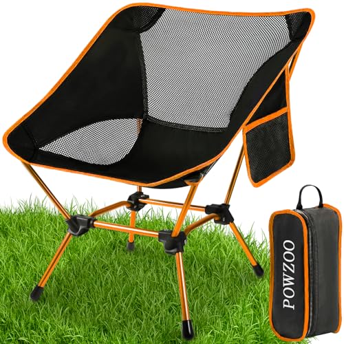 Cadeira de Campismo POWZOO com Bolsa de Transporte (Preto - Poliéster) POWZOO - Móveis de exterior - poliéster, 150 kg, 57 cm, transporte