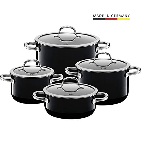 Bateria de Cozinha SILIT Passion (Preto - Aço inoxidável) Silit - Conjuntos de panelas - aço inoxidável, 8 peças, cozinha, preto