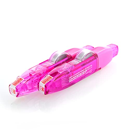Fita Correctora OFFICE BOX Premium R10 Cor: Rosa Fraga Import - Correção de fluídos, canetas e fitas - rosa, preto, 10 m