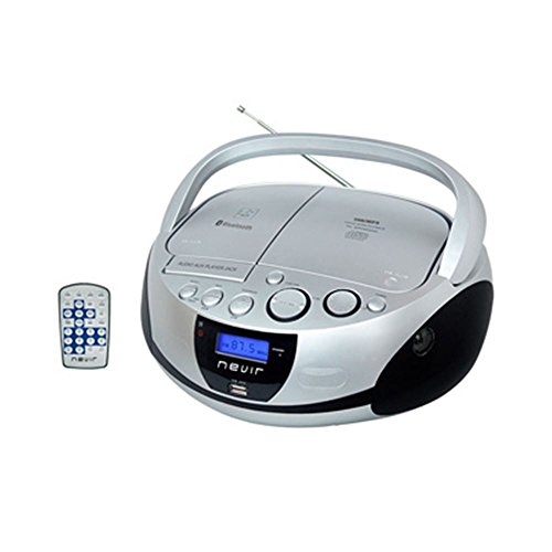 Rádio Portátil CD MP3 NEVIR NVR-480UB (Bluetooth) Nevir - Alto-falantes - rádio portátil, cd-mp3, bluetooth, sintonizador digital, antena telescópica, display digital