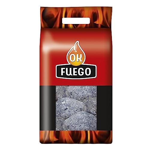 Limpador de Churrascos OK Fuego | Cinzento, Vermelho (Cozinha e Refeições) OK FUEGO - Lenha e combustível - limpador, churrasco, 4 kg, lava, pedra