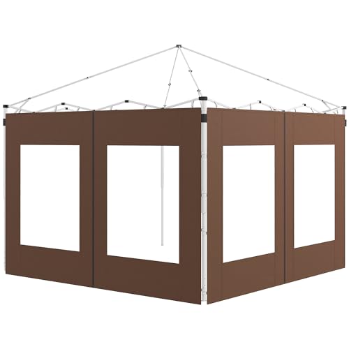 Painéis Lados Outsunny | 295 x 195 cm - Castanho SPANISH AOSOM - Acessórios para toldos e gazebos - 295x195 cm, castanho