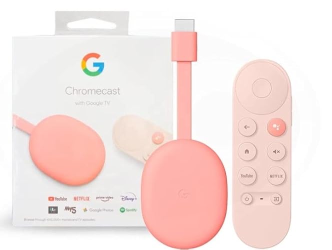Google Chromecast com Google TV (4K) Sunset Red Esprinet Multimarca - Reprodutores de mídia e streaming doméstico - google tv, 4k, sunset red, hdmi