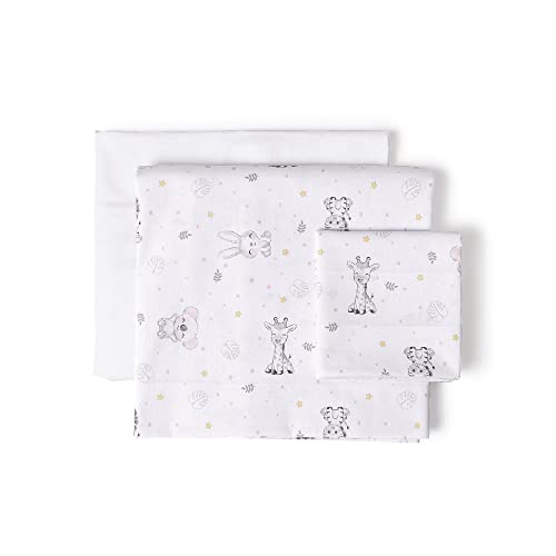 Conjunto de Lençóis Interbaby para Carrinho e Capuz Rosa (Algodão) Interbaby - Lençóis - conjunto, lençóis, interbaby, carrinho, capuz, rosa