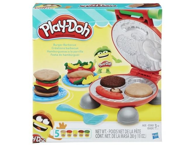 Conjunto de Modelagem para Crianças SPIN MASTER Burger Party Hasbro - Massa de modelar e putty - modelagem, crianças, 5 potes, acessórios