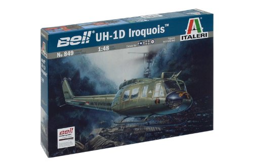 Modelo de Avião ITALERI Uh-1D (Idade Mínima Recomendada: 14 anos) Italeri - Modelos em escala - madeira, 14 anos, asas removíveis, escala 1/48