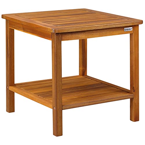 Mesa de Apoio em Madeira CASARIA | 45 x 45 x 45 cm - Natural Casaria - Mesas de exterior - madeira, 45x45x45cm, natural