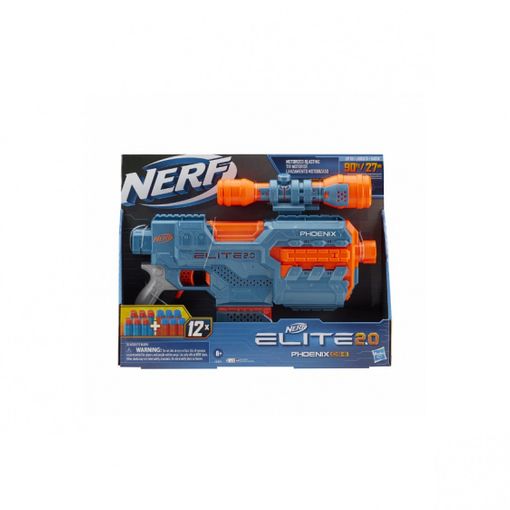 Lançador NERF Elite 2.0 Phoenix CS-6 (Idade Mínima: 8 anos) Hasbro - Armas de brinquedo e acessórios - motor, dardos, 27 metros, personalizável