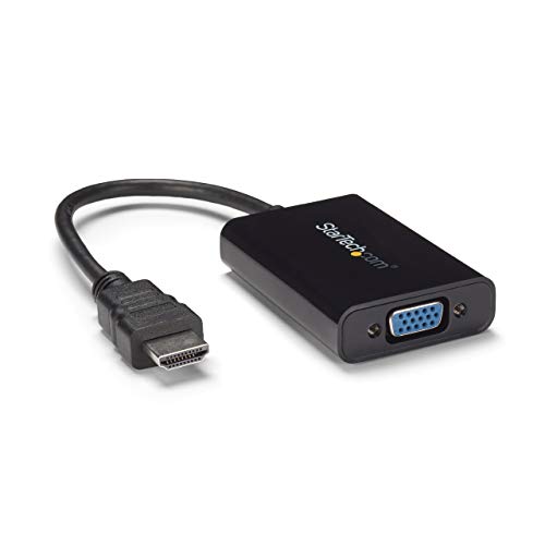Adaptador de cabo de vídeo StarTech.com HD2VGAA2 0.15m DisplayPort HDMI tipo A (padrão) Preto STARTECH.COM - Concentradores usb e firewire - displayport, hdmi, 0.15m, preto