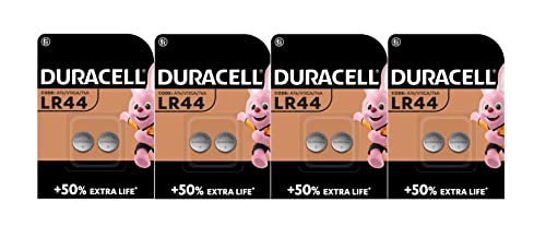 Pilhas DURACELL LR44 x 8 (V13GA - 3V - 1600 mAh) Duracell - Baterias de uso geral - 1600 mAh, 3V, alcalino, litio, cilindro