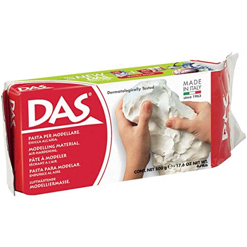 Pasta para Modelagem DAS 500 Gr (Recondicionado Como Novo) DAS - Materiais de cerâmica e escultura - modelagem, 500 gr, branca, endurece
