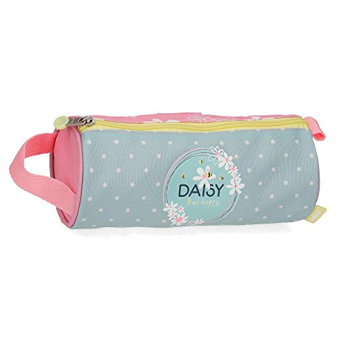 Estojo ENSO Daisys (Rosa - Poliéster - 23 x 9 x 9 cm) Enso - Estojos para canetas e lápis - coração, duas alças, bolso, poliéster