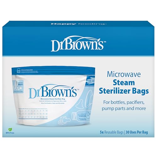 Dr. Brown's Micro-Ondas Sterilization Bags (5 Unidades) Bebe Innova - Eletrodomésticos de cozinha - micro-ondas, esterilização, 5 unidades, biberões