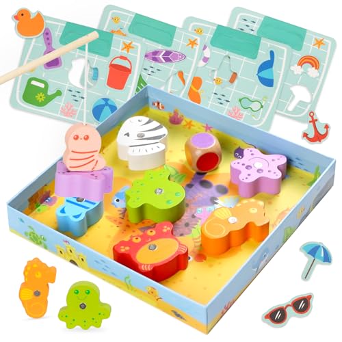 Jogo Magnético NENE TOYS (Idade minima recomendada: 2 anos) Nene Toys - Brinquedos de pesca - educativo, divertido, animais marinhos, vara de pesca