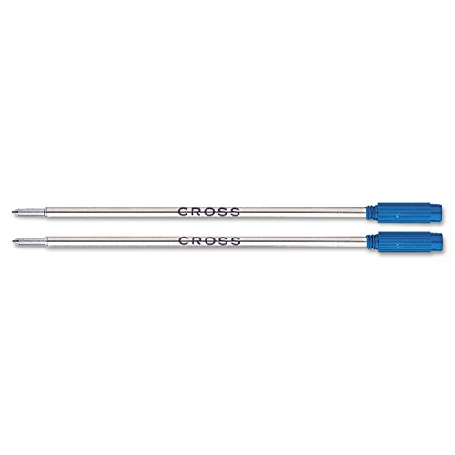 Caixa 2 Recargas Médio Azul CROSS 1 Peça Cross - Tinta e recargas de caneta - recarga, tinteiro, azul, cross