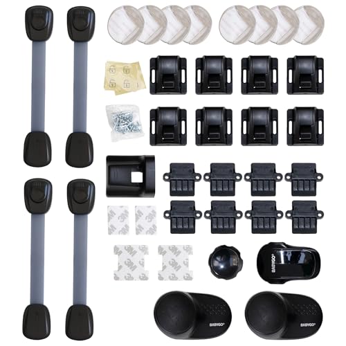 Babygo Kit de Segurança Magnético Preto babyGO - Móveis para bebês e crianças pequenas - segurança, magnético, preto