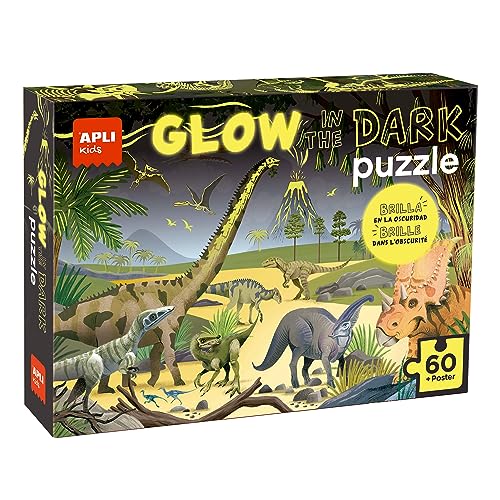 Puzzle 3D Apli Dinossauros (Idade Mínima: 5) APLI - Quebra-cabeças de encaixar - puzzle 3d, dinossauros, idade mínima 5, peças grandes, coloridas, poster