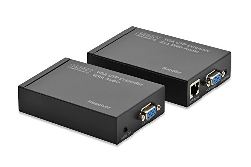 Extensão AV Digitus DS-53400 (VGA, Audio - 300 m) Digitus - Divisores e comutadores de áudio e vídeo - vga, 300 m, 1920x1200, dc 5v/2a